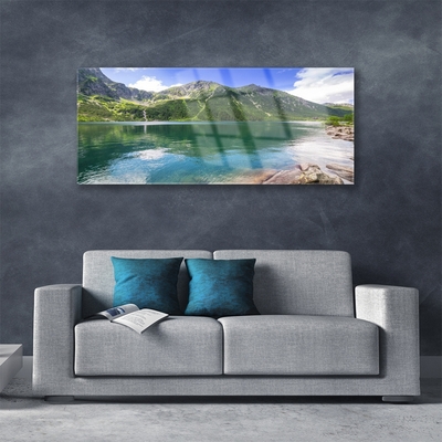 Plexiglas schilderij Mountain lake landscape