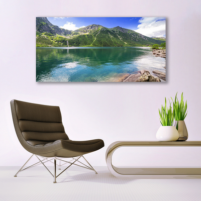 Plexiglas schilderij Mountain lake landscape