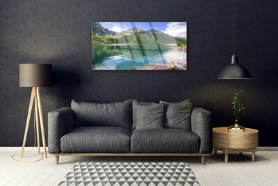 Plexiglas schilderij Mountain lake landscape