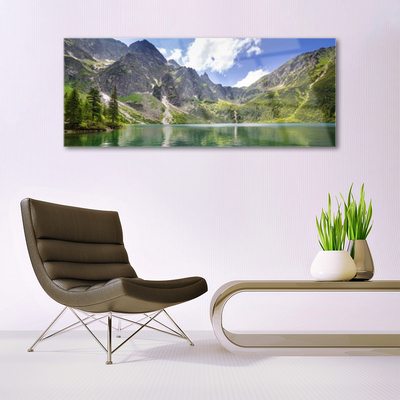 Plexiglas schilderij Mountain lake landscape