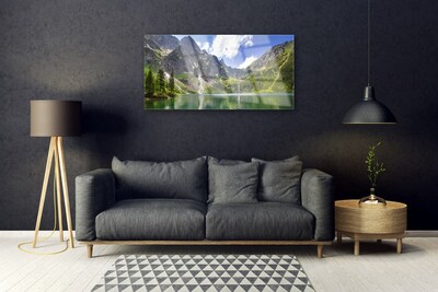 Plexiglas schilderij Mountain lake landscape