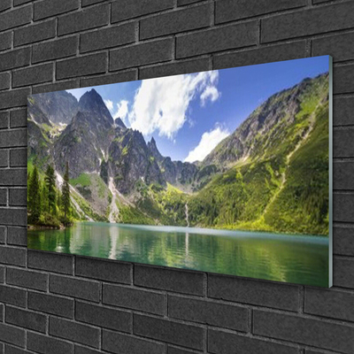 Plexiglas schilderij Mountain lake landscape