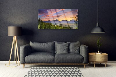 Plexiglas schilderij Sun mountain forest nature