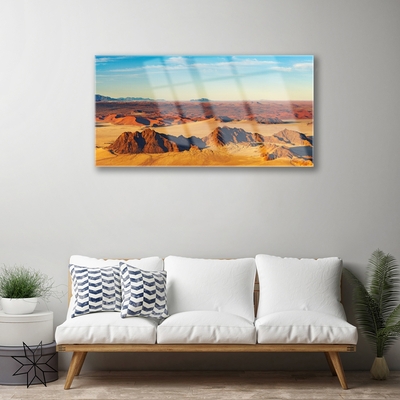 Plexiglas schilderij Desert landschap van de hemel