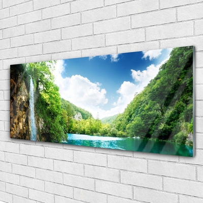 Plexiglas schilderij Forest lake mountain nature