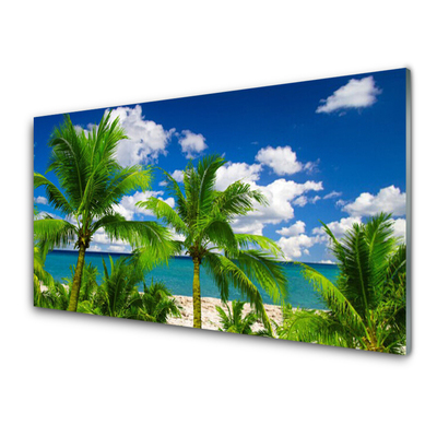 Plexiglas schilderij Sea palmbomen landschap