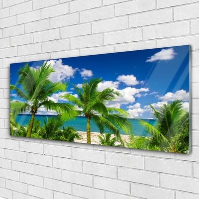 Plexiglas schilderij Sea palmbomen landschap