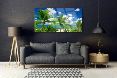 Plexiglas schilderij Sea palmbomen landschap