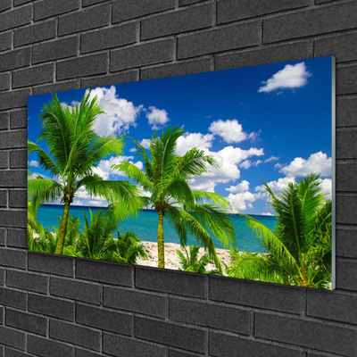 Plexiglas schilderij Sea palmbomen landschap