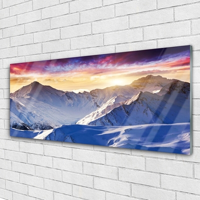 Plexiglas schilderij Snow mountain landschap