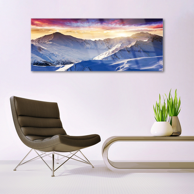 Plexiglas schilderij Snow mountain landschap