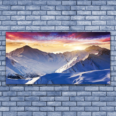 Plexiglas schilderij Snow mountain landschap