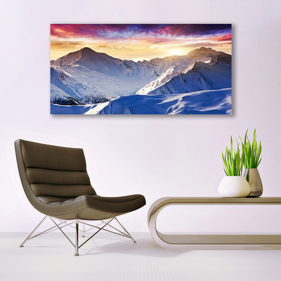 Plexiglas schilderij Snow mountain landschap