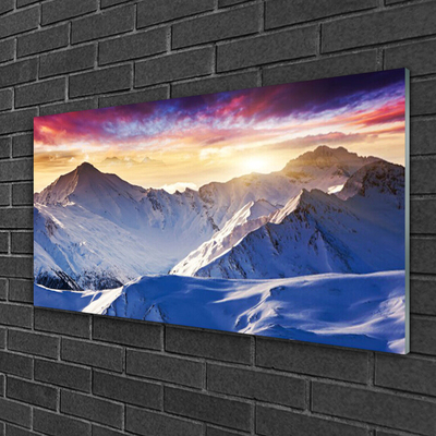 Plexiglas schilderij Snow mountain landschap