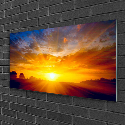 Plexiglas schilderij Zon landschap van de hemel