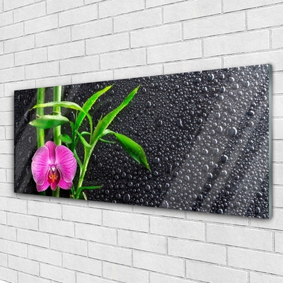 Plexiglas schilderij Bamboo flower drops