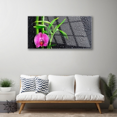 Plexiglas schilderij Bamboo flower drops