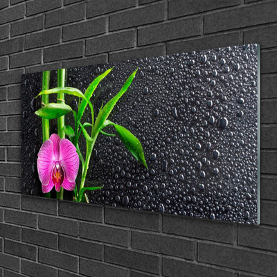 Plexiglas schilderij Bamboo flower drops