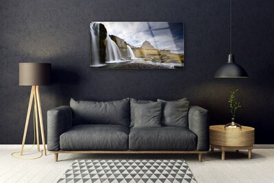 Plexiglas schilderij Waterval van de berg landschap