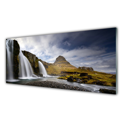 Plexiglas schilderij Waterval van de berg landschap