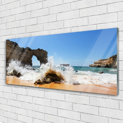 Plexiglas schilderij Strand zee golven landschap