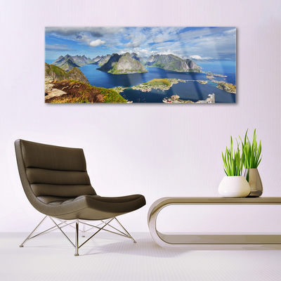 Plexiglas schilderij Mountain landscape sea bay