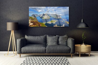 Plexiglas schilderij Mountain landscape sea bay