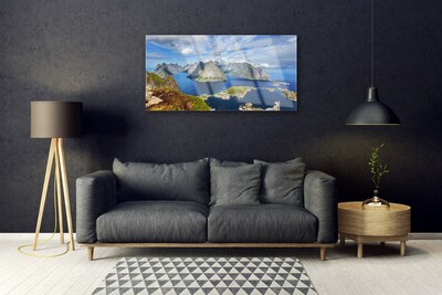 Plexiglas schilderij Mountain landscape sea bay