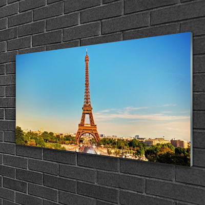 Plexiglas schilderij Eiffeltoren in parijs stad