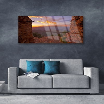 Plexiglas schilderij Wolken landschap van de hemel rock