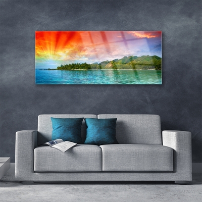 Plexiglas schilderij Sky sea bos landschap