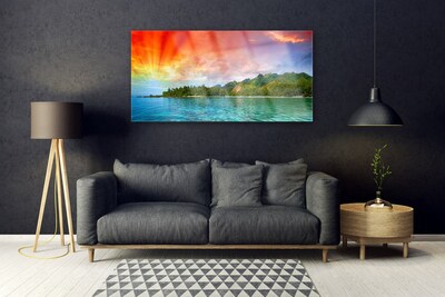 Plexiglas schilderij Sky sea bos landschap