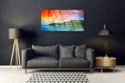 Plexiglas schilderij Sky sea bos landschap