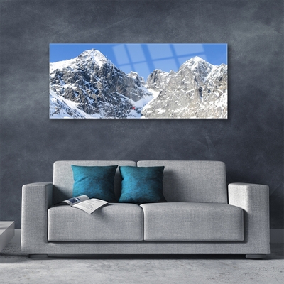 Plexiglas schilderij Snow mountain landschap