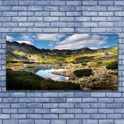 Plexiglas schilderij Mountain lake landscape