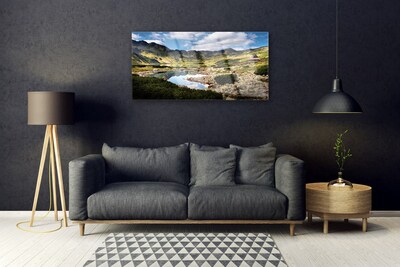 Plexiglas schilderij Mountain lake landscape