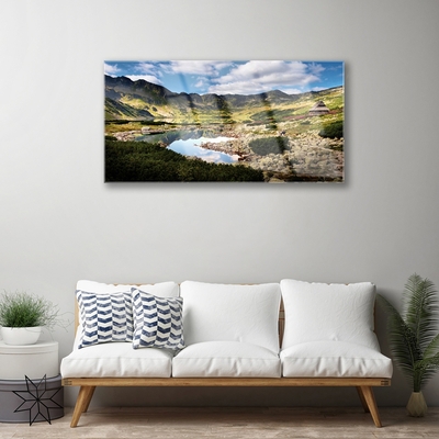 Plexiglas schilderij Mountain lake landscape