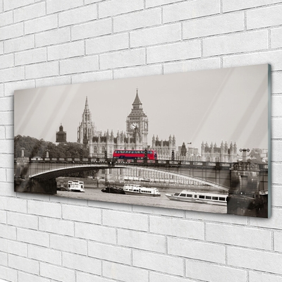 Plexiglas schilderij London bridge, de big ben