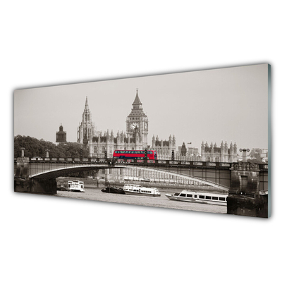 Plexiglas schilderij London bridge, de big ben