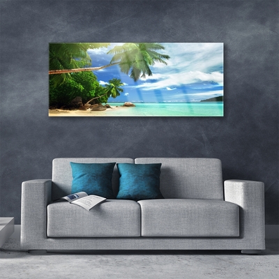 Plexiglas schilderij Palm beach overzees landschap