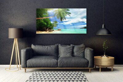 Plexiglas schilderij Palm beach overzees landschap