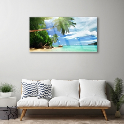 Plexiglas schilderij Palm beach overzees landschap