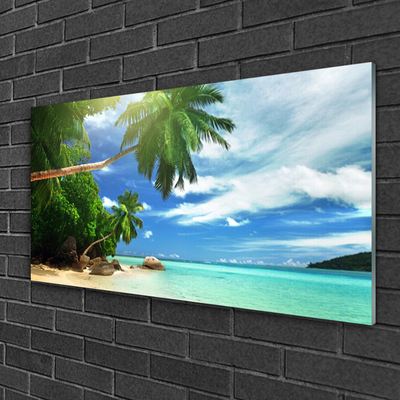 Plexiglas schilderij Palm beach overzees landschap