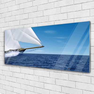 Plexiglas schilderij Overzees landschap boat