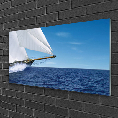 Plexiglas schilderij Overzees landschap boat