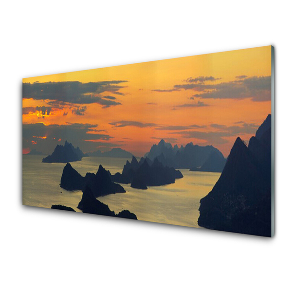 Plexiglas schilderij Sea rock mountain landscape