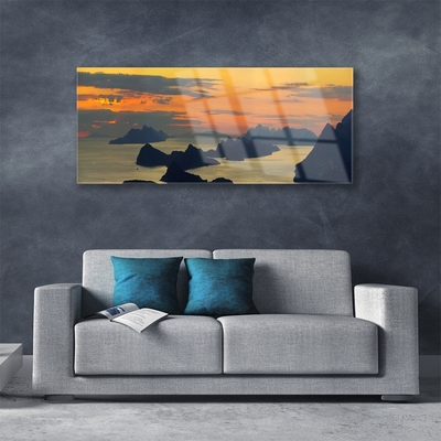 Plexiglas schilderij Sea rock mountain landscape