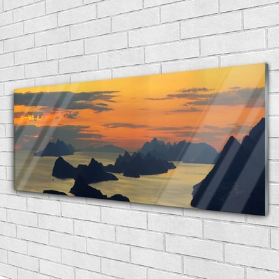 Plexiglas schilderij Sea rock mountain landscape