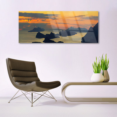 Plexiglas schilderij Sea rock mountain landscape