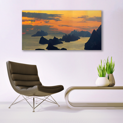 Plexiglas schilderij Sea rock mountain landscape